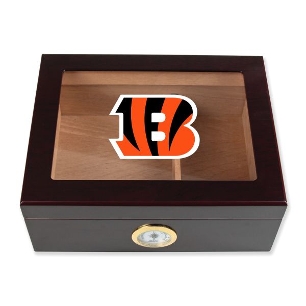 Cincinnati Bengals Football Full Color Team Logo - Cigar Humidor