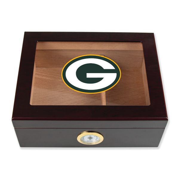 Green Bay Packers Football Full Color Team Logo - Cigar Humidor