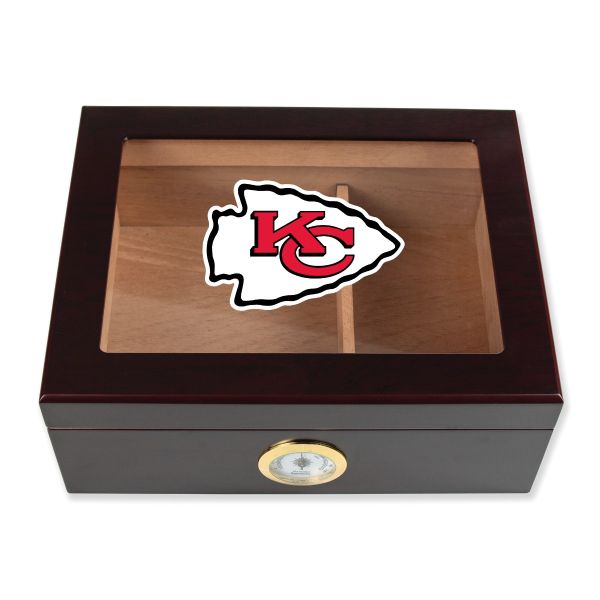 Kansas City Chiefs Football Full Color Team Logo - Cigar Humidor