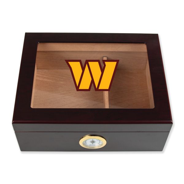 Washington Commanders Football Full Color Team Logo - Cigar Humidor