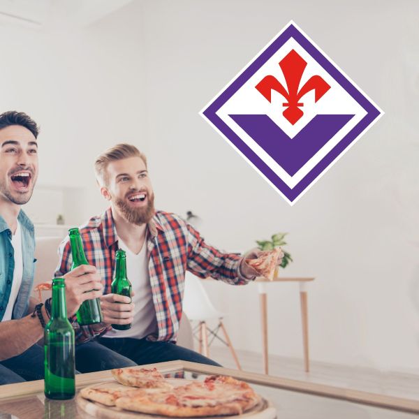 Soccer Wall Decals - Serie A League Italy Soccer Team Logos - ACF Fiorentina