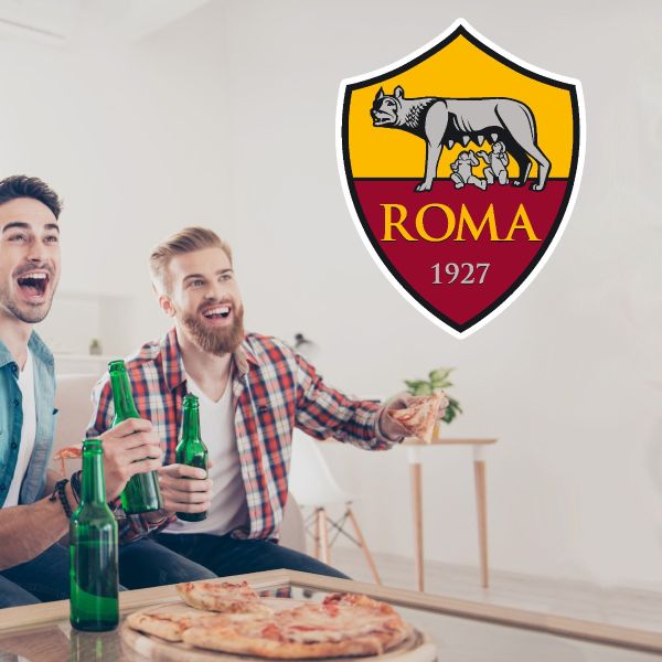 Soccer Wall Decals - Serie A League Italy Soccer Team Logos - AS Roma