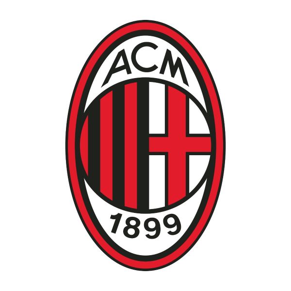 Soccer Wall Decals - Serie A League Italy Soccer Team Logos - AC Milan