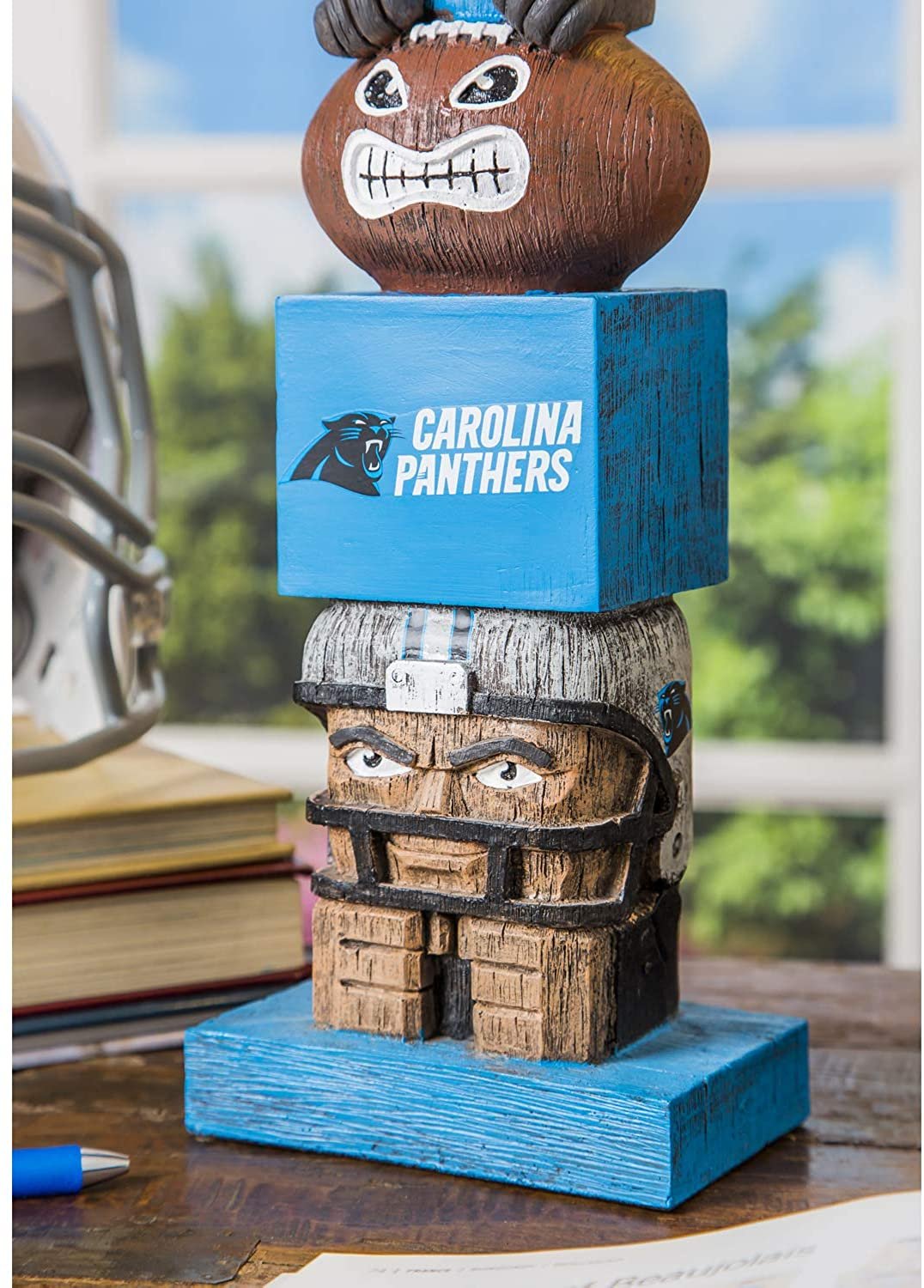 Carolina Panthers Tiki Totem Garden Statue - 16" Official NFL Outdoor & Indoor Decor