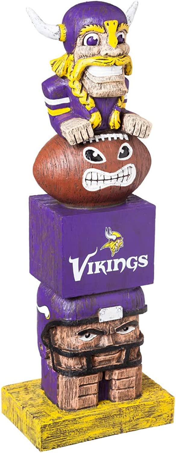 Minnesota Vikings Tiki Totem Garden Statue - 16" Resin Indoor & Outdoor Decor