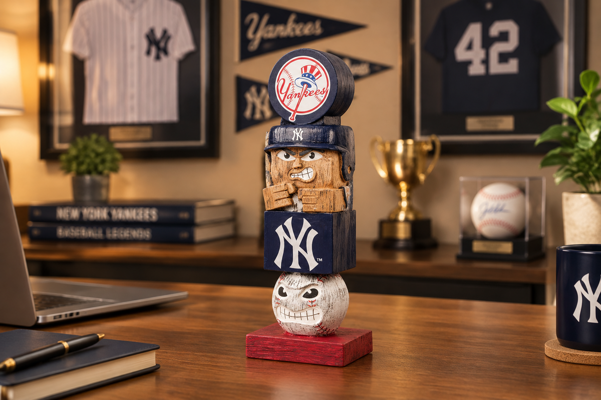 New York Yankees Tiki Totem Garden Statue - 16" Official MLB Outdoor & Indoor Decor