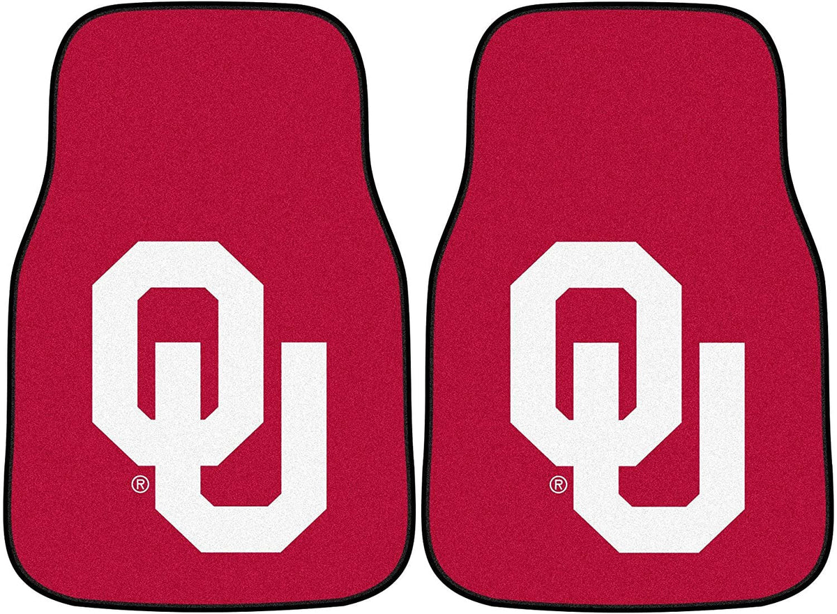 University of Oklahoma Sooners 2-Piece Vehicle Floor Mat Set, 18x27 Inch