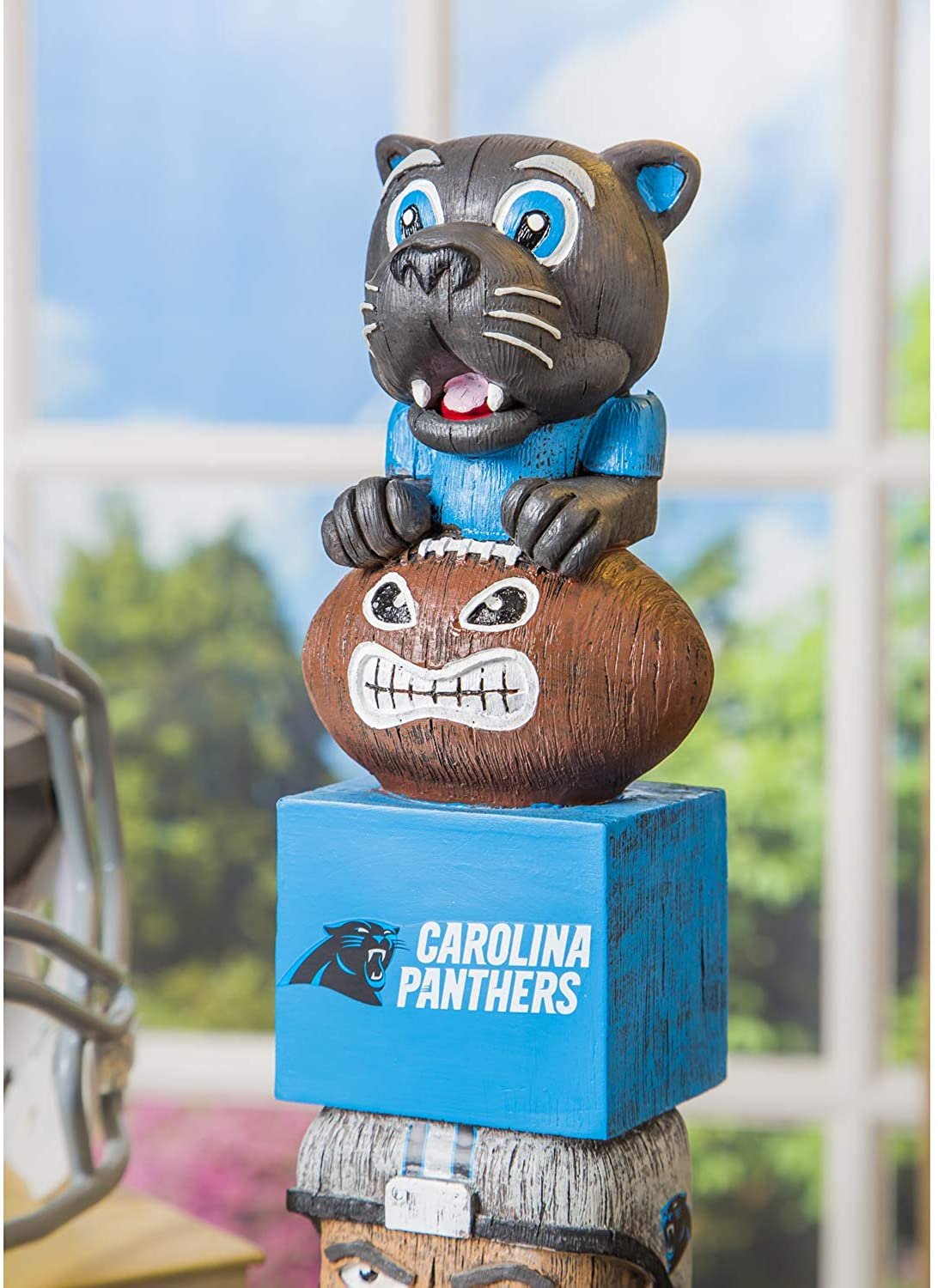 Carolina Panthers Tiki Totem Garden Statue - 16" Official NFL Outdoor & Indoor Decor