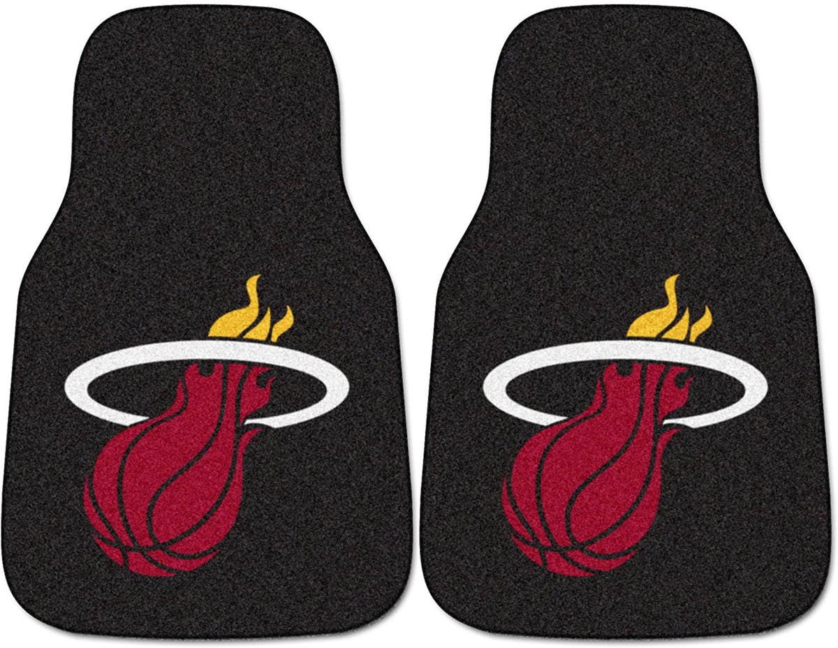 Miami Heat 18" x 27" Carpet Car Floor Mats – Set of 2