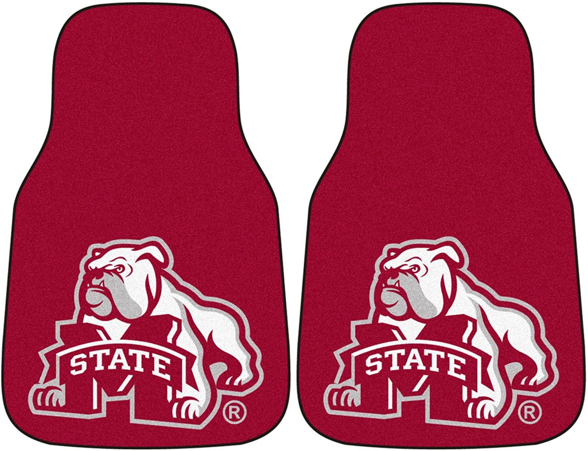 Mississippi State Bulldogs 2-Piece Vehicle Floor Mat Set, 18x27 Inch