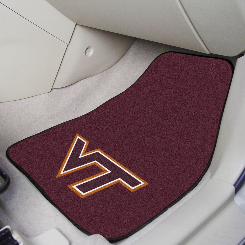 Virginia Tech Hokies 2-Piece Vehicle Floor Mat Set, 18x27 Inch