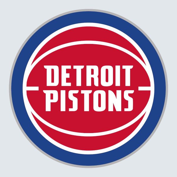 Basketball Wall Decals - Basketball Team Logos - Detroit Pistons