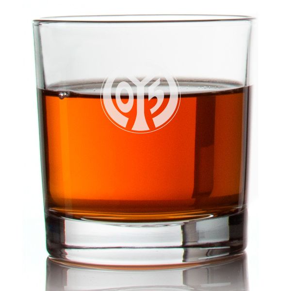 Engraved FSZ Mainz Rocks Glass - Germany Football - Personalized Whiskey Glasses - Man Cave Gift Ideas - Gifts For Him - Soccer Fanatic - 2pcs
