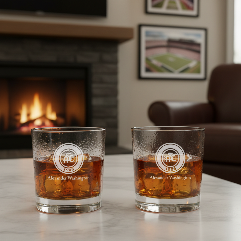 Engraved Spezia Calcio Rocks Glass - Serie A League Italy Football - Personalized Whiskey Glasses - Man Cave Gift Ideas - Gifts For Him - Soccer Fanatic - 2pcs