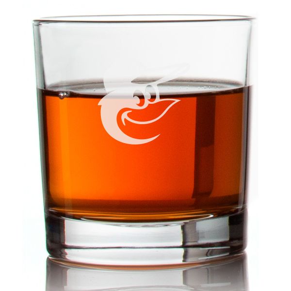 Engraved Baltimore Orioles Rocks Glass - Major League Baseball - Personalized Whiskey Glasses - Man Cave Gift Ideas - Gifts For Him - Baseball Fanatic - 2pcs