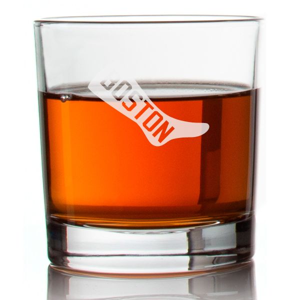Engraved Boston Red Sox 1908 Logo Rocks Glass - Major League Baseball - Personalized Whiskey Glasses - Man Cave Gift Ideas - Gifts For Him - Baseball Fanatic - 2pcs