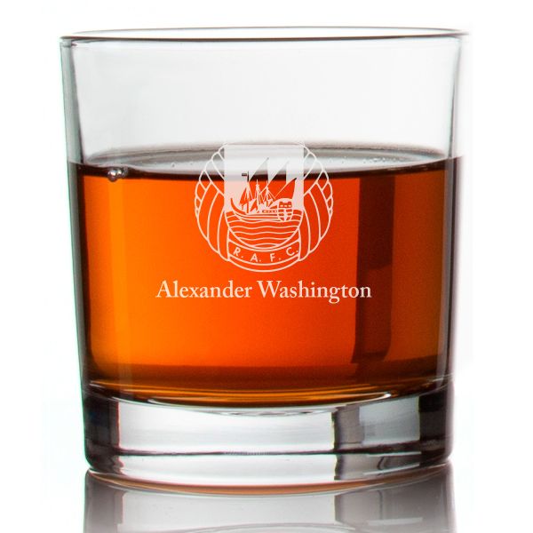 Engraved Rio Ave Rocks Glass - Primeira Liga Portugal Football - Personalized Whiskey Glasses - Man Cave Gift Ideas - Gifts For Him - Soccer Fanatic - 2pcs