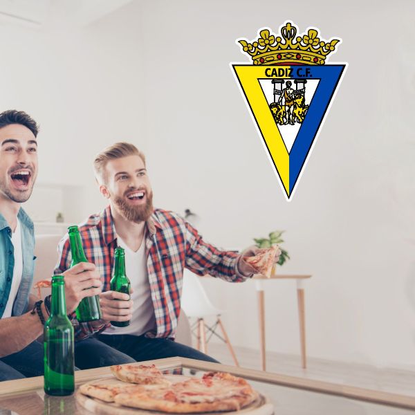 Soccer Wall Decals - La Liga Spain Soccer Team Logos - Cadiz CF