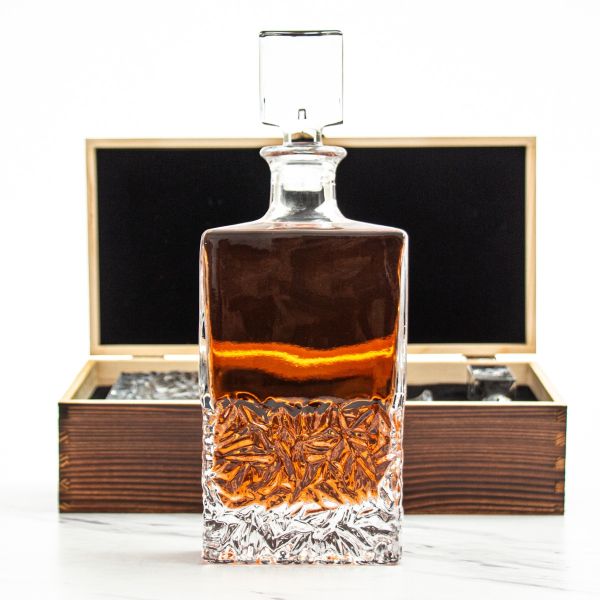 University of Alabama Stadium – Engrave Sports Team Decanter in Rustic Wood Box