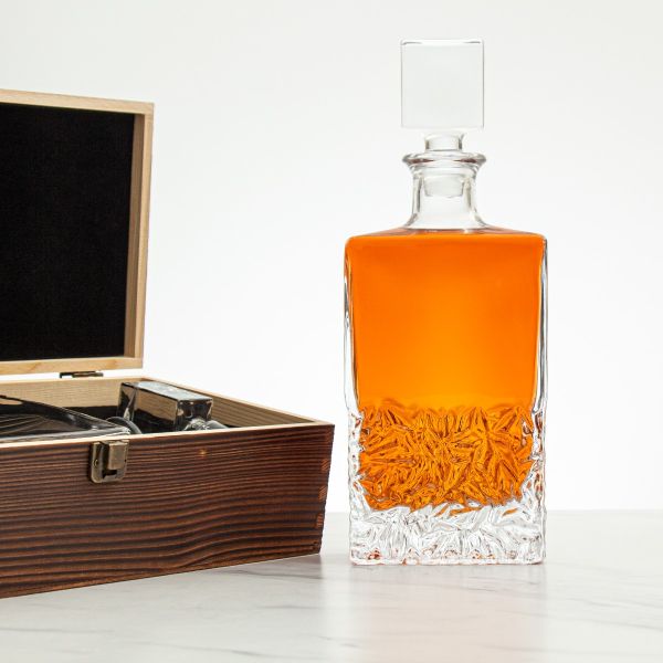 University of Tennessee Stadium – Engrave Sports Team Decanter in Rustic Wood Box