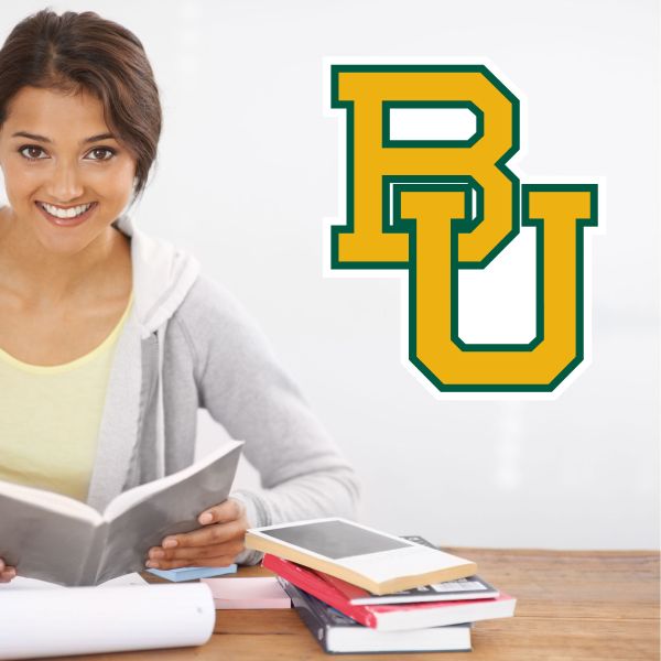 College Wall Decals - College Team Logos - BU College Letters