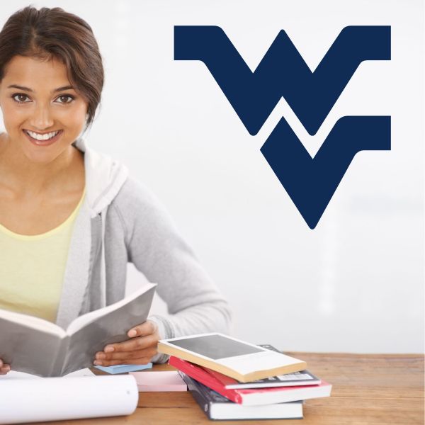 College Wall Decals - College Team Logos - West Virginia University Flying WV