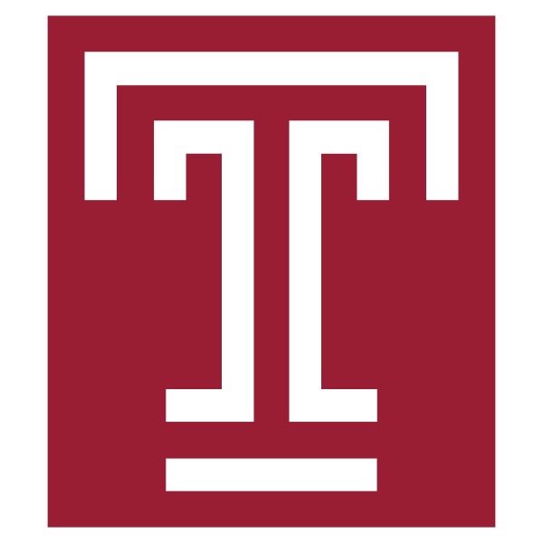 College Wall Decals - College Team Logos - Temple University T