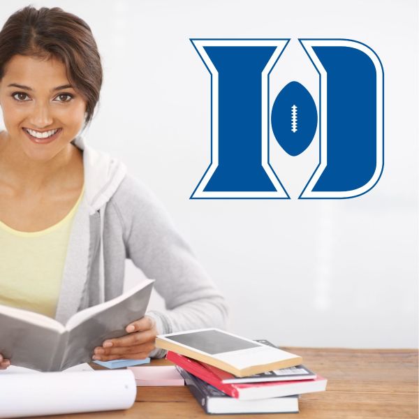 College Wall Decals - College Team Logos - Duke Blue Devils Football