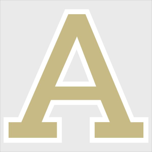 College Wall Decals - College Team Logos - Albion College Gold A