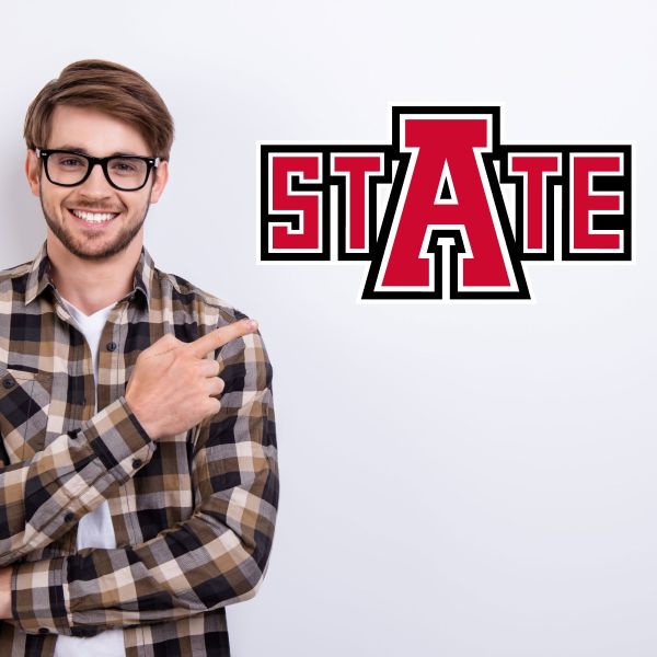 College Wall Decals - College Team Logos - Arkansas State Red Wolves