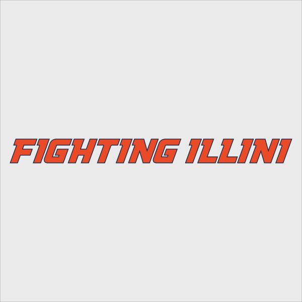 College Wall Decals - College Team Logos - Fighting Illini Wordmark