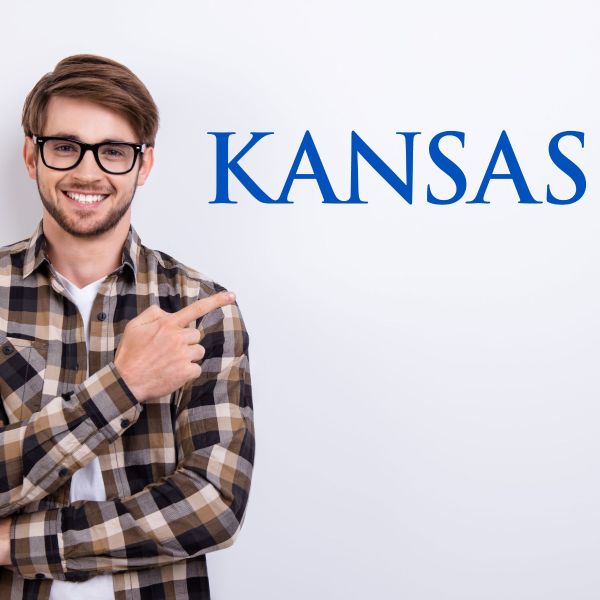 College Wall Decals - College Team Logos - Kansas Wordmark