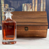 Custom Engraved Heat Basketball Net - Basketball Fanatic Gift Ideas - Personalized Whiskey Decanter In Wood Gift Box