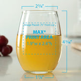 15 oz. ARC Perfection Stemless Wine Glasses - Add Your Logo Design - 24pcs