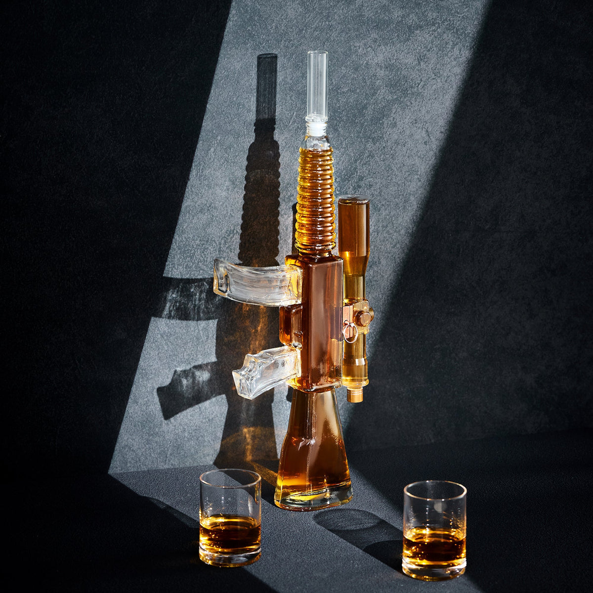 Rifle Whiskey Decanter Set with Whiskey Glasses