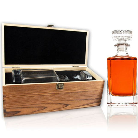 Custom Engraved Bucks Basketball Net - Basketball Fanatic Gift Ideas - Personalized Whiskey Decanter In Wood Gift Box