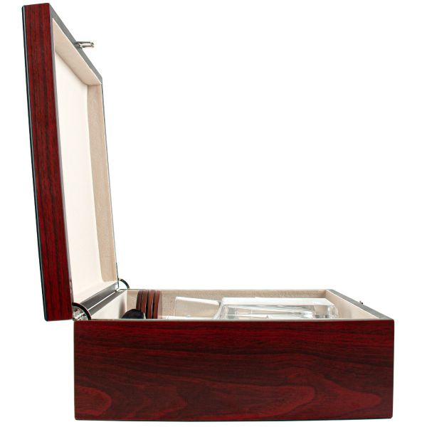Custom Engraved Phi Beta Sigma - Personalized Whiskey Decanter Set In Cherry Wood Gift Box