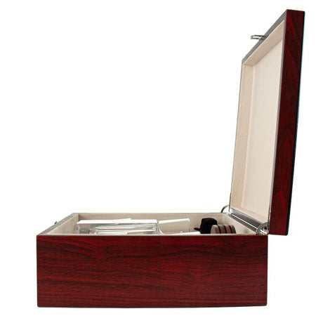 Custom Engraved Theta Xi - Personalized Whiskey Decanter Set In Cherry Wood Gift Box - Coat of Arms