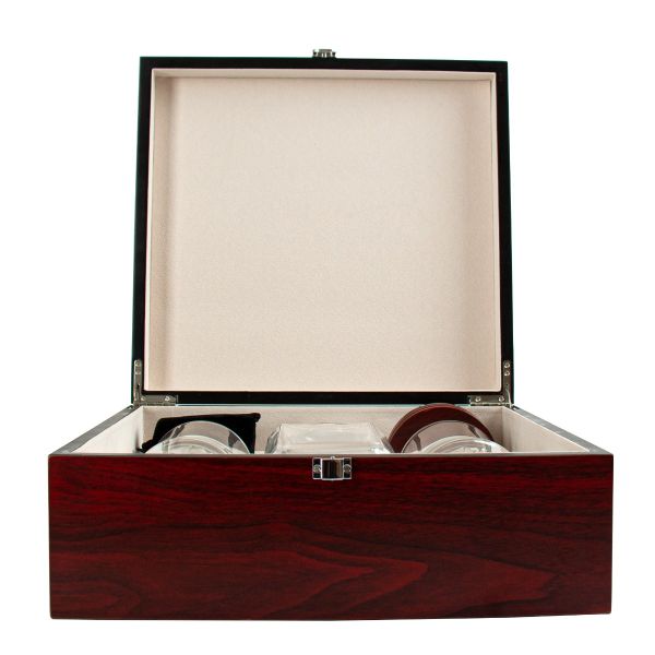 Custom Engraved Phi Beta Sigma - Personalized Whiskey Decanter Set In Cherry Wood Gift Box