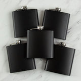 Personalized 6oz Matte Black Powder Coated Stainless Steel FSK602 Custom Engraved Pi Kappa Alpha