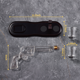 Revolver Whiskey Decanter Set with Shot Glasses