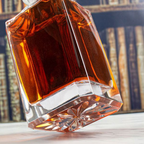 Custom Engraved Kappa Sigma - Personalized Whiskey Decanter Set In Cherry Wood Gift Box - Primary Fraternity Logo