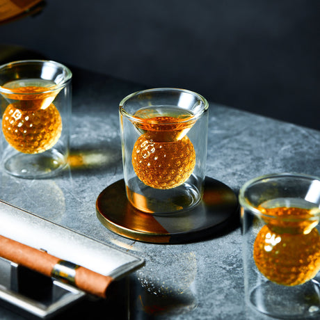 Golf Ball Shot Glasses with 3D Golf Ball Design