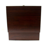Customized Engraved Dark Brown Wood Box Decanter Set With Rocks Glasses - NCAA Middle Tennessee Blue Raiders