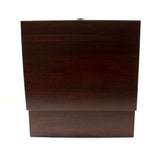 Customized Engraved Dark Brown Wood Box Decanter Set With Rocks Glasses - NCAA Vanderbilt Commodores