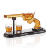 Revolver Whiskey Decanter Set with Shot Glasses
