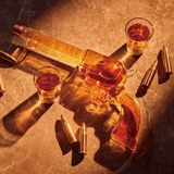 Revolver Whiskey Decanter Set with Shot Glasses