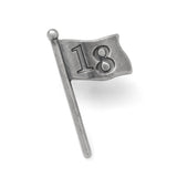 Golf 18th Hole Antique Silver Lapel Pin – Golf Enthusiast Jacket Pin