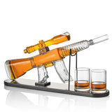 Rifle Whiskey Decanter Set with Whiskey Glasses