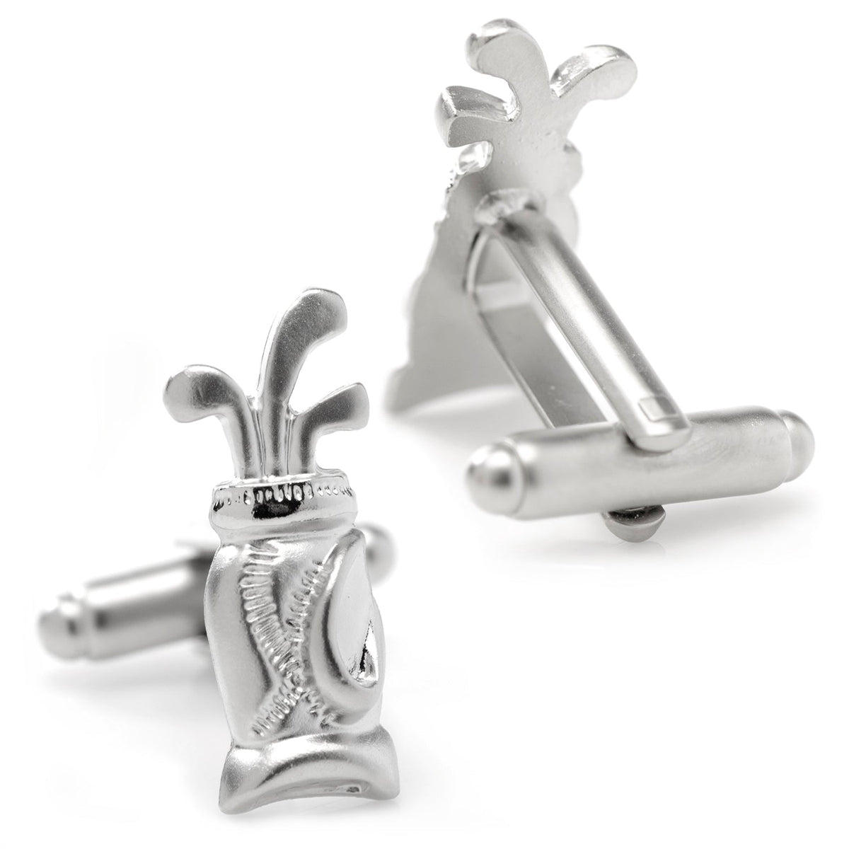 Plated Golf Bag Cufflinks for Men – Golf Lover Dress Shirt Accessories